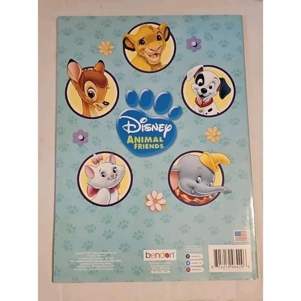 Disney Animal Friends Big Fun Book To Color Happy Day Dumbo Bambi 2011 Bendon